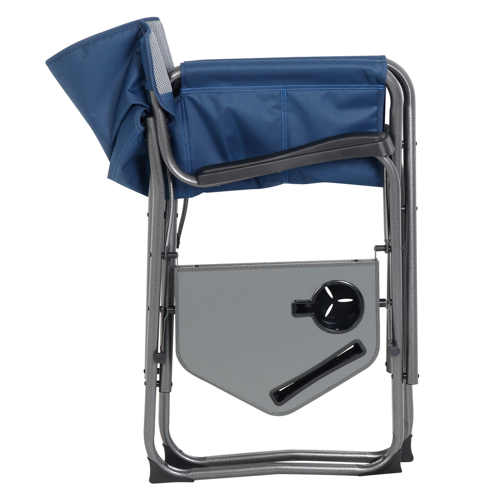 Timber Ridge Folding Director’s Beach & Camping Chair with Phone/Tablet Holder 2-Pack