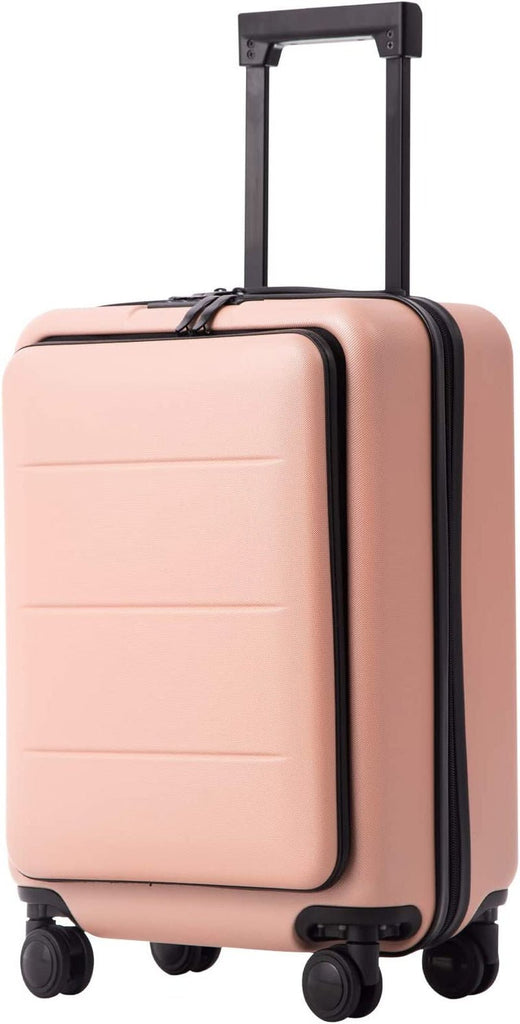 2 - Piece Luggage Set - ABS+PC Carry - On and Spinner Trolley with Pocket Compartment - Top Travels