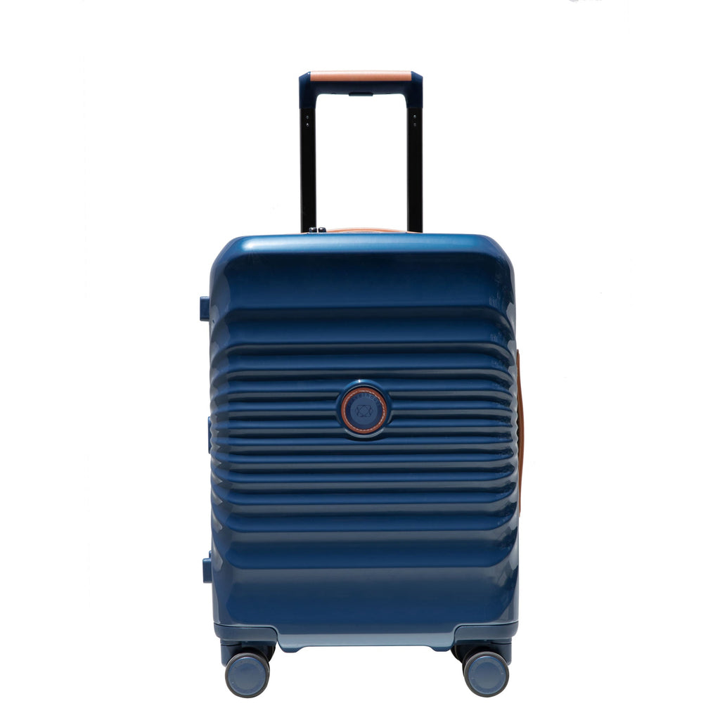 28" Carry on Luggage Lightweight Suitcase TSA Lock USB port Expandable Luggage Artificial leatherTop handle Spinner Wheels BLUE - Top Travels