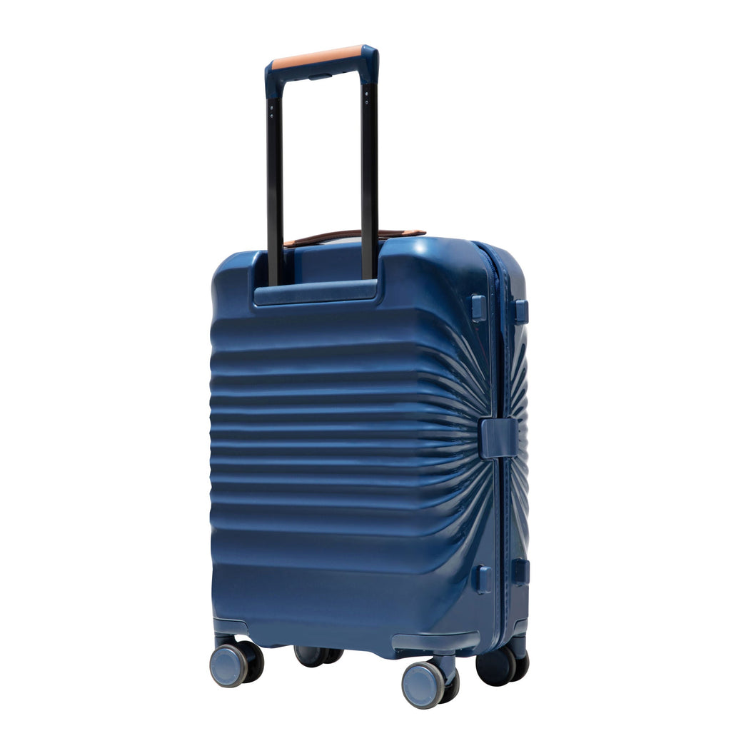 28" Carry on Luggage Lightweight Suitcase TSA Lock USB port Expandable Luggage Artificial leatherTop handle Spinner Wheels BLUE - Top Travels