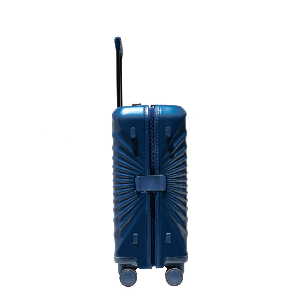 28" Carry on Luggage Lightweight Suitcase TSA Lock USB port Expandable Luggage Artificial leatherTop handle Spinner Wheels BLUE - Top Travels