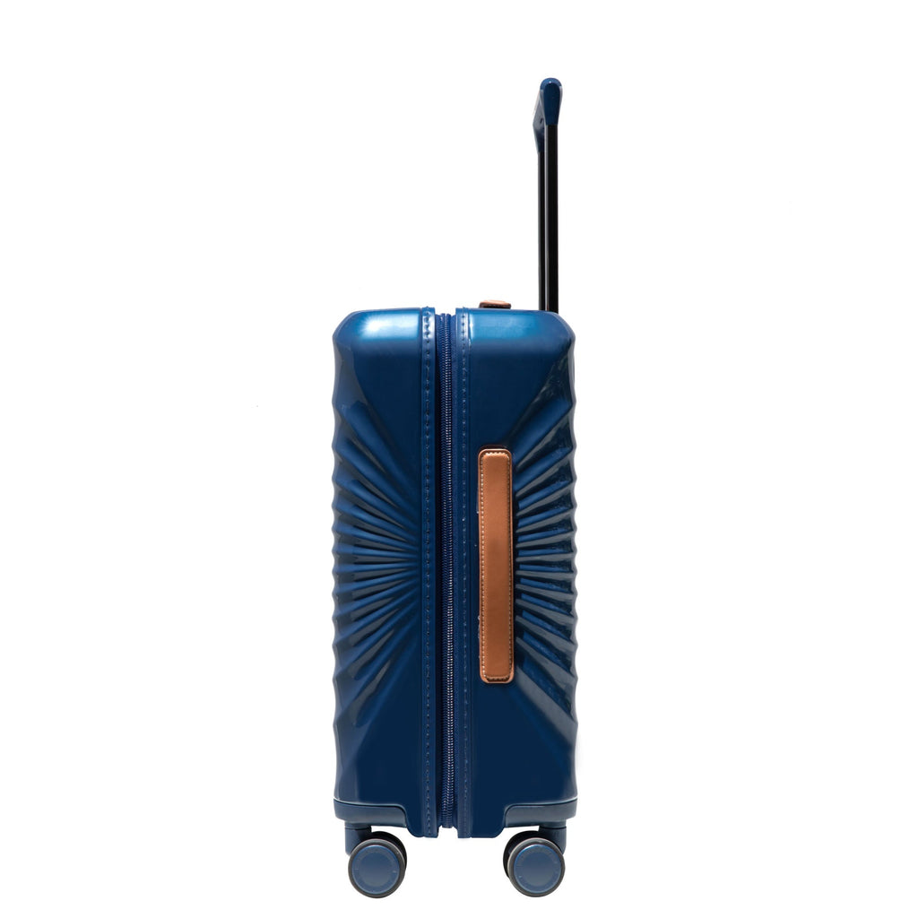 28" Carry on Luggage Lightweight Suitcase TSA Lock USB port Expandable Luggage Artificial leatherTop handle Spinner Wheels BLUE - Top Travels