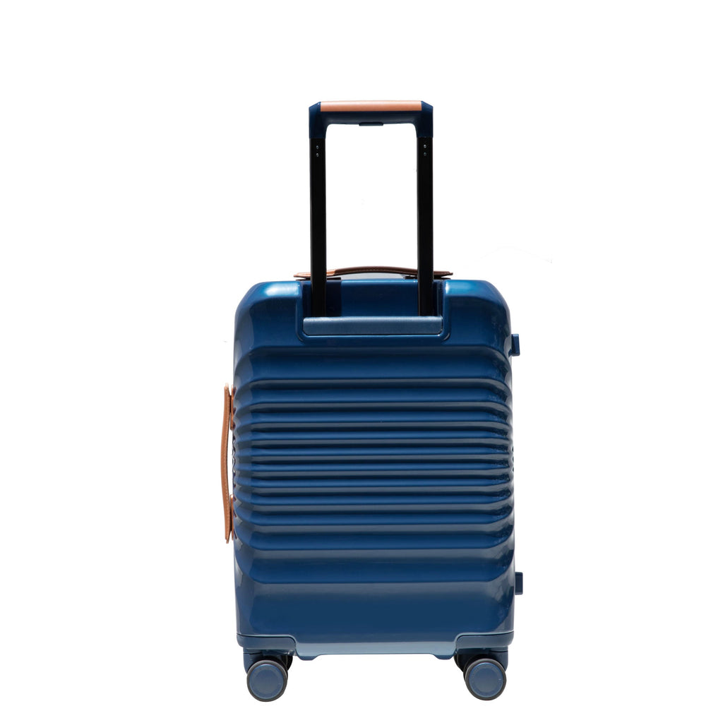 28" Carry on Luggage Lightweight Suitcase TSA Lock USB port Expandable Luggage Artificial leatherTop handle Spinner Wheels BLUE - Top Travels