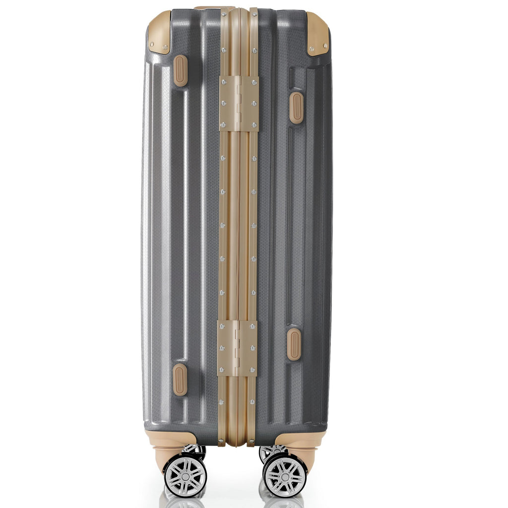 28 - Inch Aluminum Frame Checked Luggage with USB Port, Spinner Wheels, and TSA Lock - Top Travels