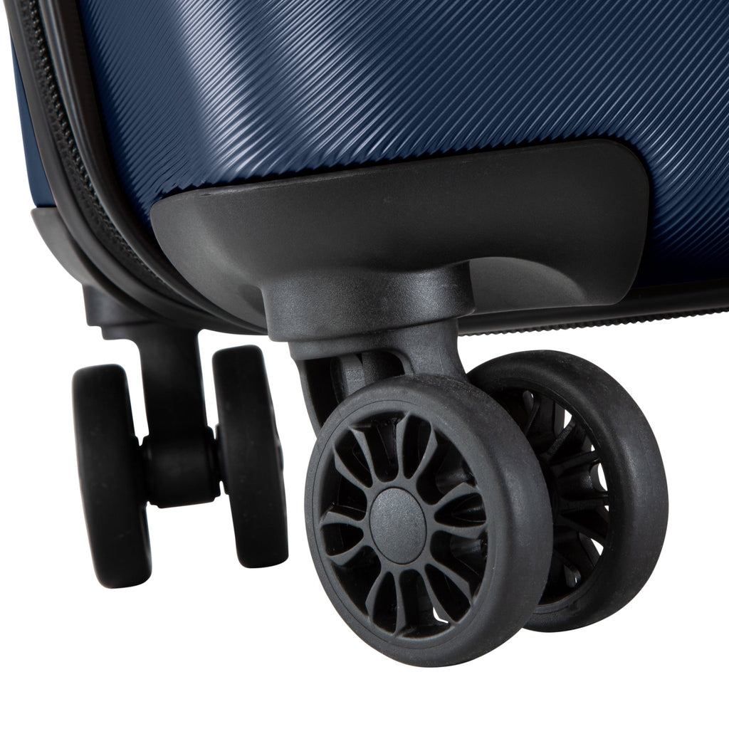 28" Spinner Checked Luggage, Blue - Top Travels