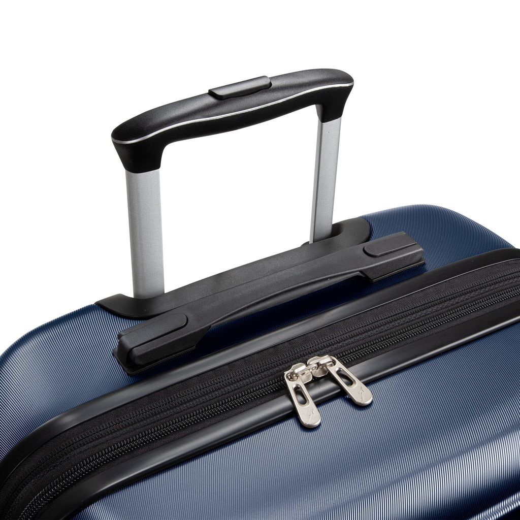 28" Spinner Checked Luggage, Blue - Top Travels