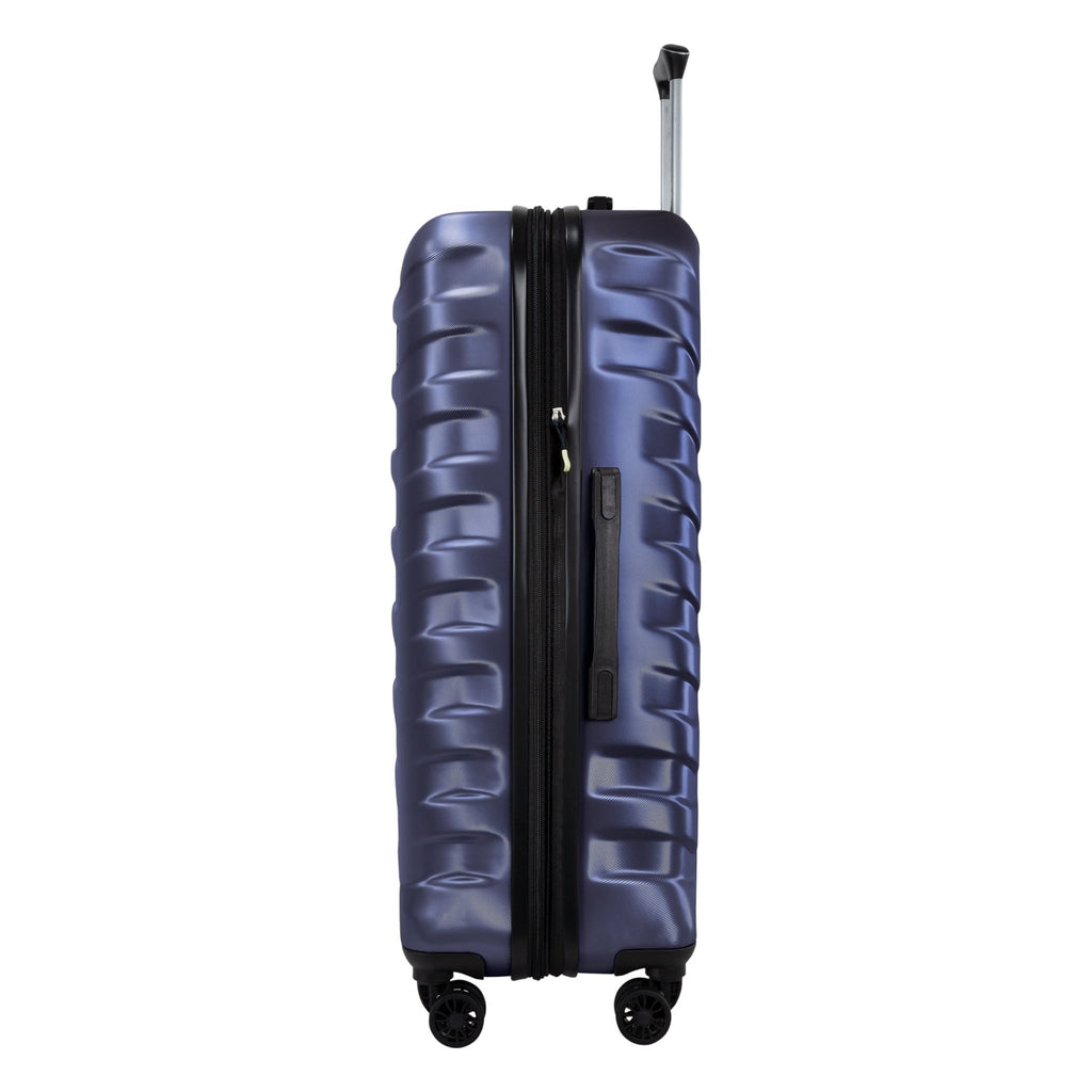 28" Spinner Checked Luggage, Blue - Top Travels