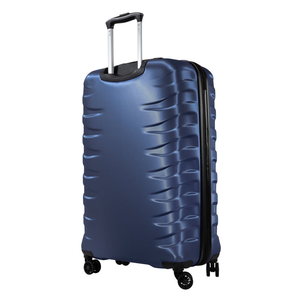 28" Spinner Checked Luggage, Blue - Top Travels