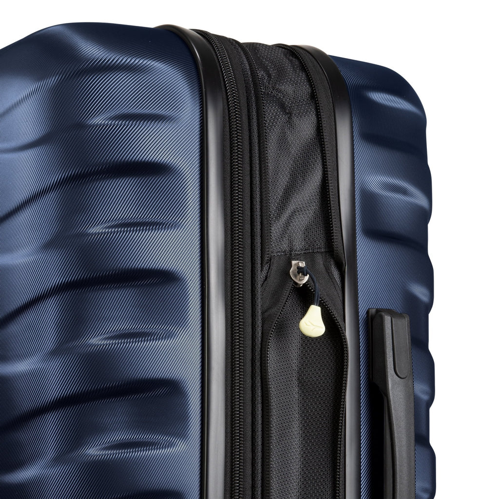 28" Spinner Checked Luggage, Blue - Top Travels