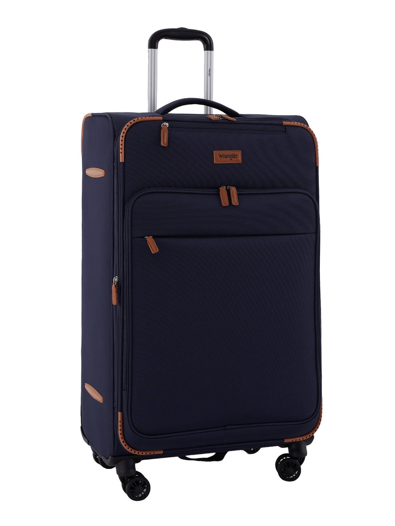 5Pc Soft-Side Spinner Travel Luggage Set, Navy - Top Travel