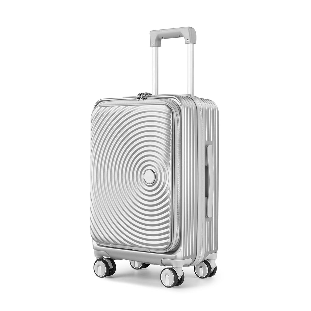 3 - Piece Expandable Luggage Set (20/24/28), Lightweight 100% PC Hard Shell with Front Pocket, TSA Lock, and Spinner Wheels, Airline Approved Carry - On - Top Travels