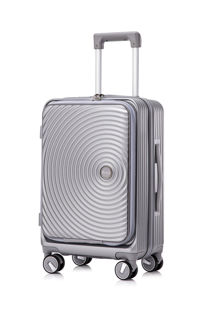 3 - Piece Expandable Luggage Set (20/24/28), Lightweight 100% PC Hard Shell with Front Pocket, TSA Lock, and Spinner Wheels, Airline Approved Carry - On - Top Travels