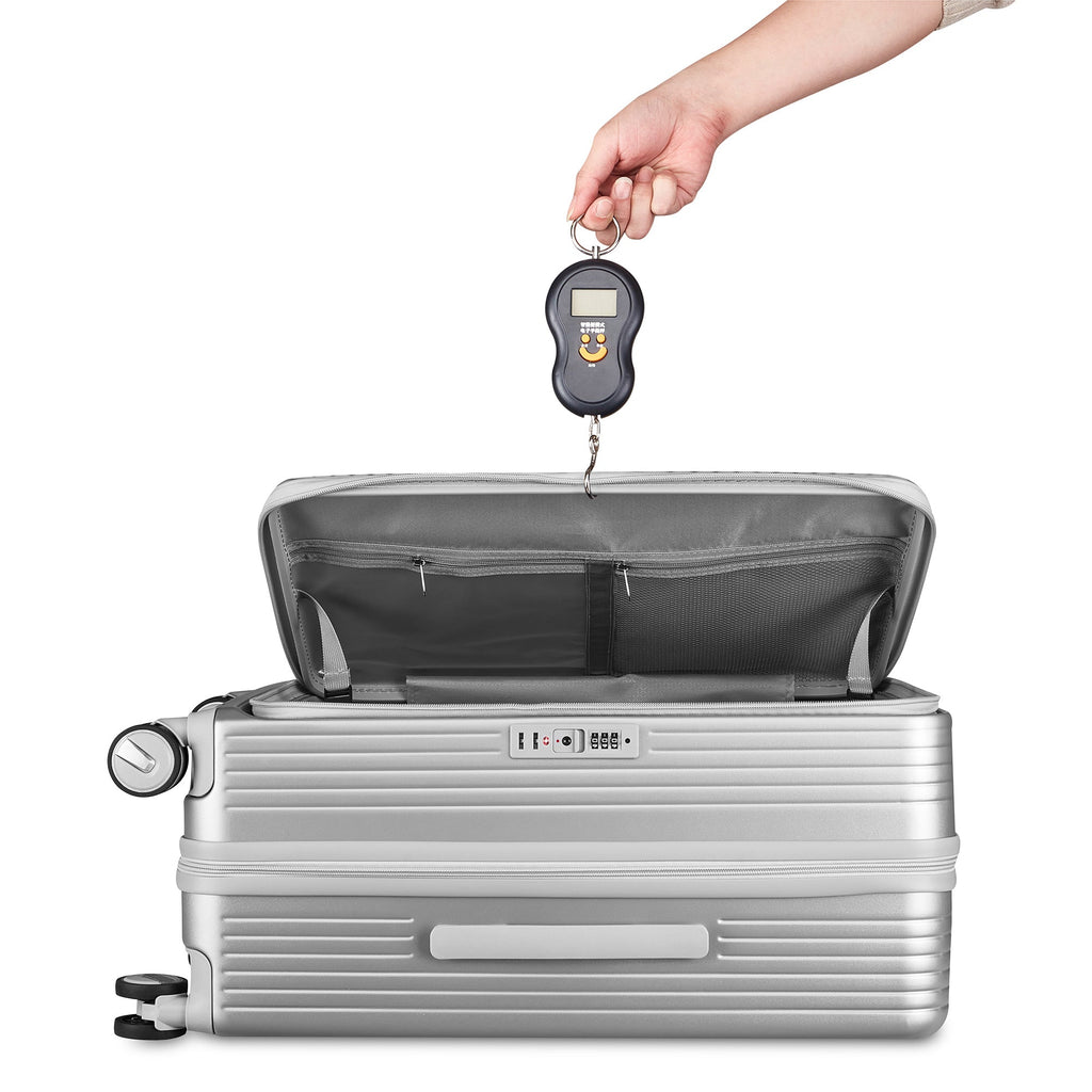 3 - Piece Expandable Luggage Set (20/24/28), Lightweight 100% PC Hard Shell with Front Pocket, TSA Lock, and Spinner Wheels, Airline Approved Carry - On - Top Travels