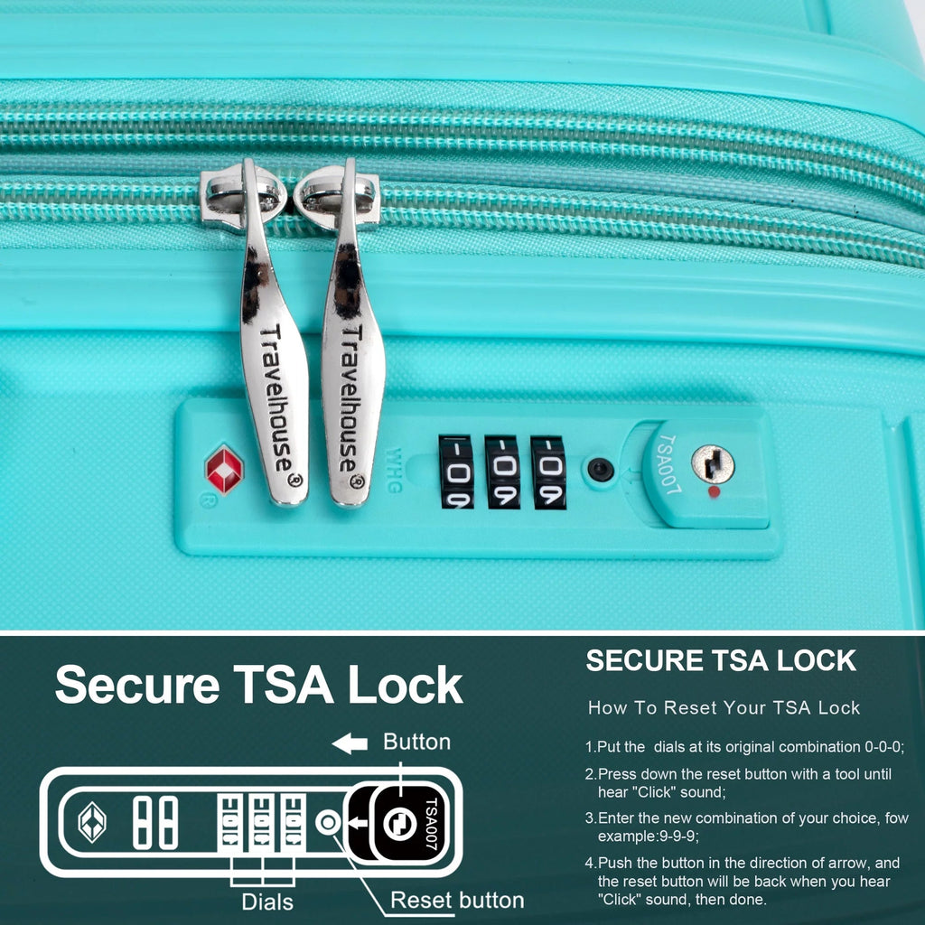 3 - Piece Lightweight Hardside Luggage Set - 20", 24", 28" Expandable with TSA Lock & Spinner Wheels - Top Travels
