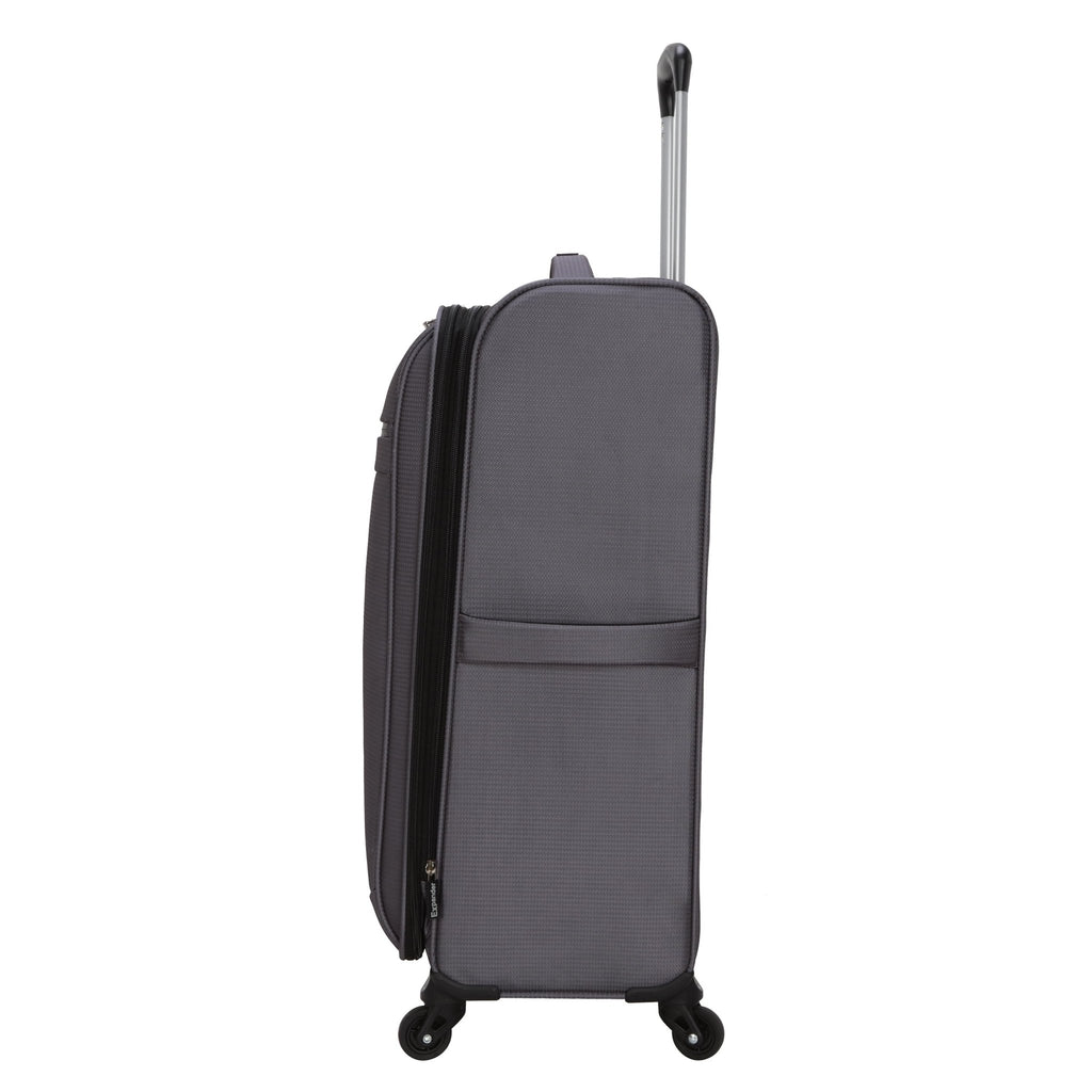 30 Inch Gravity Free Softside Travel Upright Checked Luggage, Grey, Adult - Top Travels