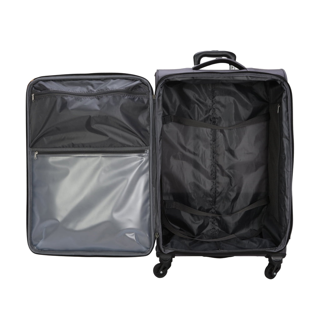 30 Inch Gravity Free Softside Travel Upright Checked Luggage, Grey, Adult - Top Travels