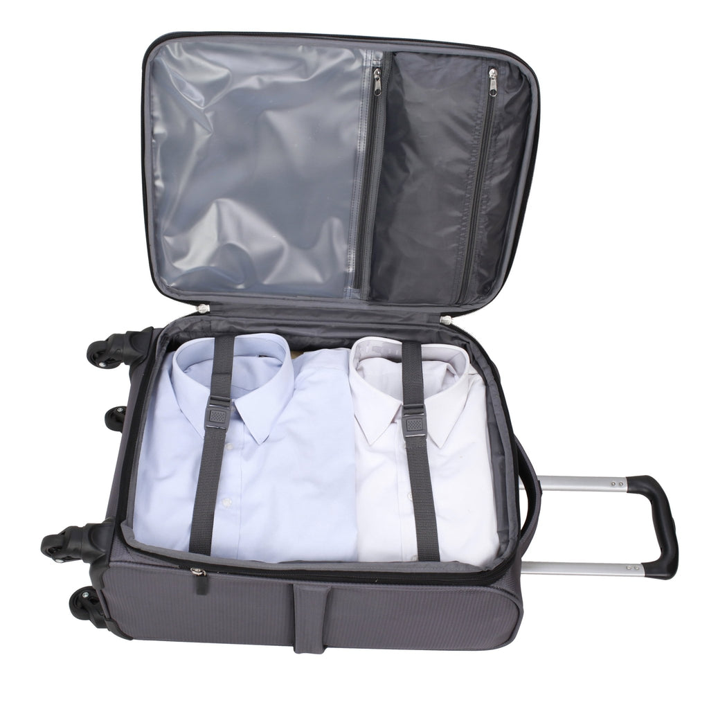 30 Inch Gravity Free Softside Travel Upright Checked Luggage, Grey, Adult - Top Travels