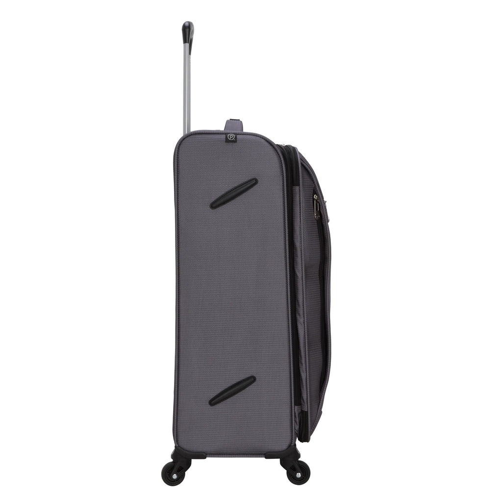 30 Inch Gravity Free Softside Travel Upright Checked Luggage, Grey, Adult - Top Travels
