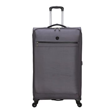 30 Inch Gravity Free Softside Travel Upright Checked Luggage, Grey, Adult - Top Travels