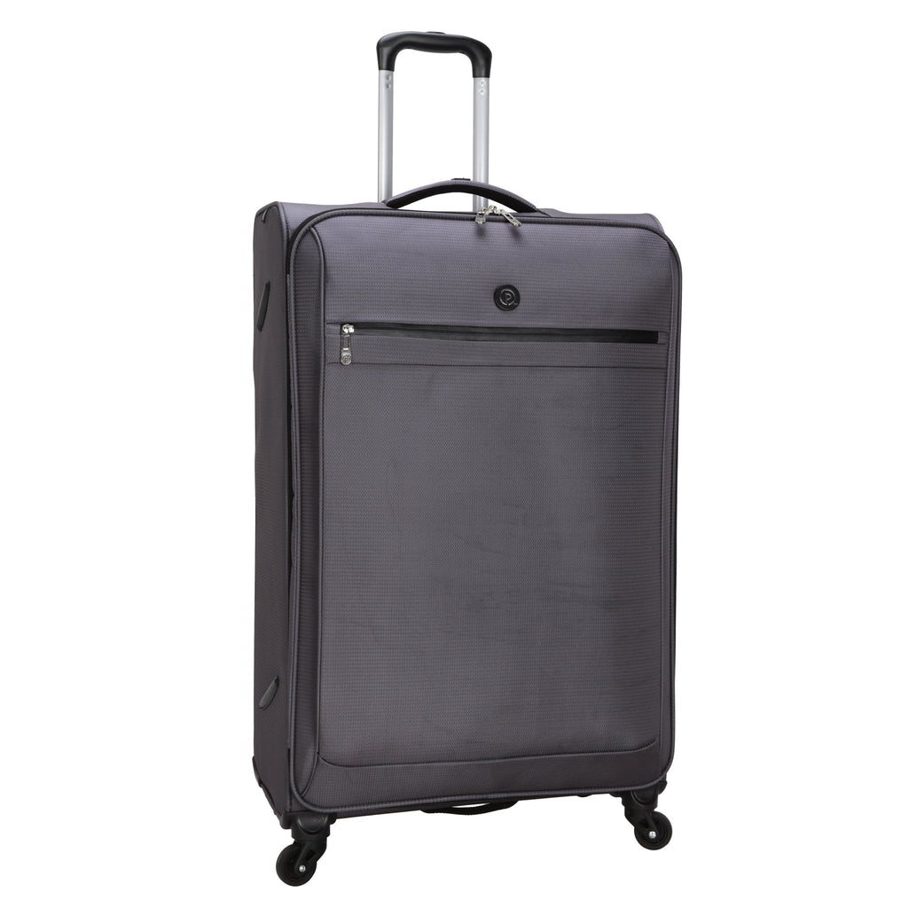 30 Inch Gravity Free Softside Travel Upright Checked Luggage, Grey, Adult - Top Travels