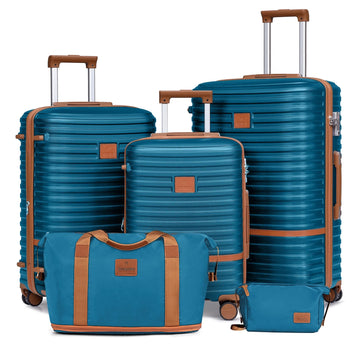 Hardside Luggage Set 5-Piece Set & TSA Lock （Expandable Suitcase 20" & 24"）28-In Checked Luggage