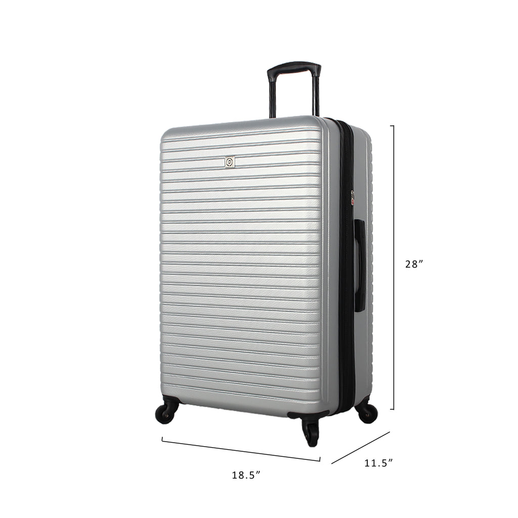 Vacationer Hard Side 28” Expandable Checked Luggage, Silver