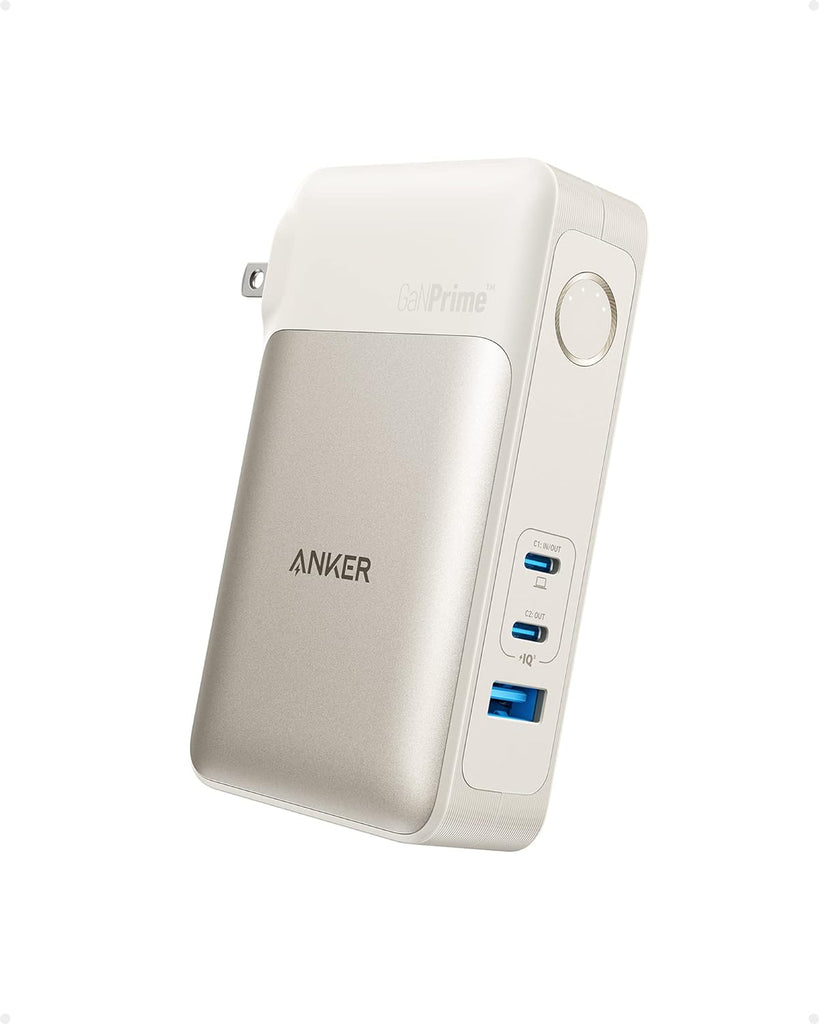 Anker Ganprime Power Bank, 2-In-1 Hybrid Charger, 10,000Mah 30W USB-C Portable Charger with 65W Wall Charger, Works for Iphone 15/15 Plus/15 Pro/15 Pro Max/14/13, Samsung, Pixel, Macbook, Dell