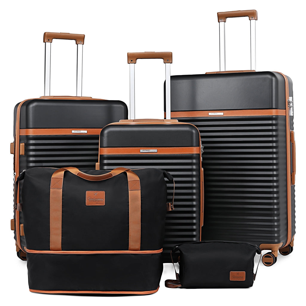 5 - Piece Luggage Sets ABS Hardside Spinner Luggage - （Expandable Suitcase20"24"）28 - In Checked Luggage - Top Travels