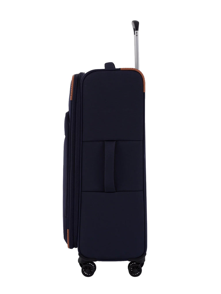 5Pc Soft - Side Spinner Travel Luggage Set, Navy - Top Travels