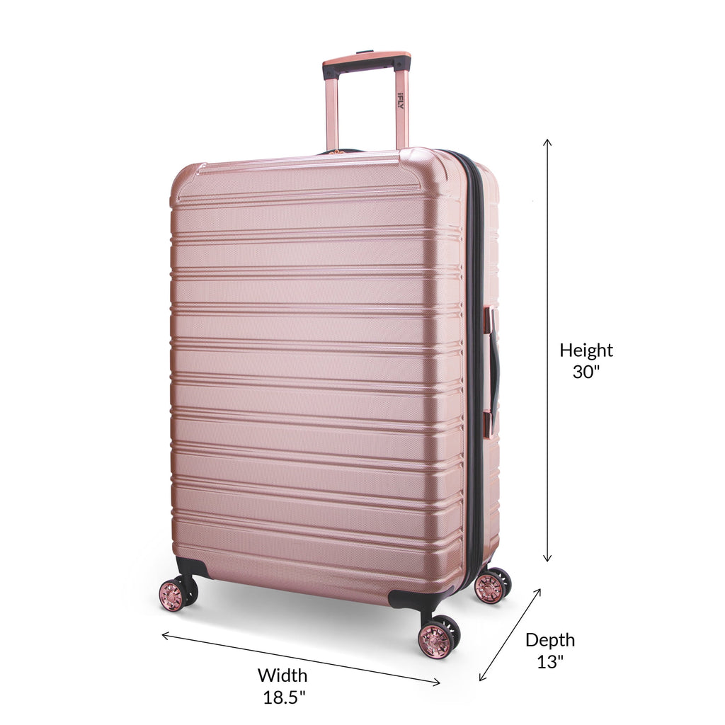 Hardside Fibertech Luggage 28" Checked Luggage, Rose Gold