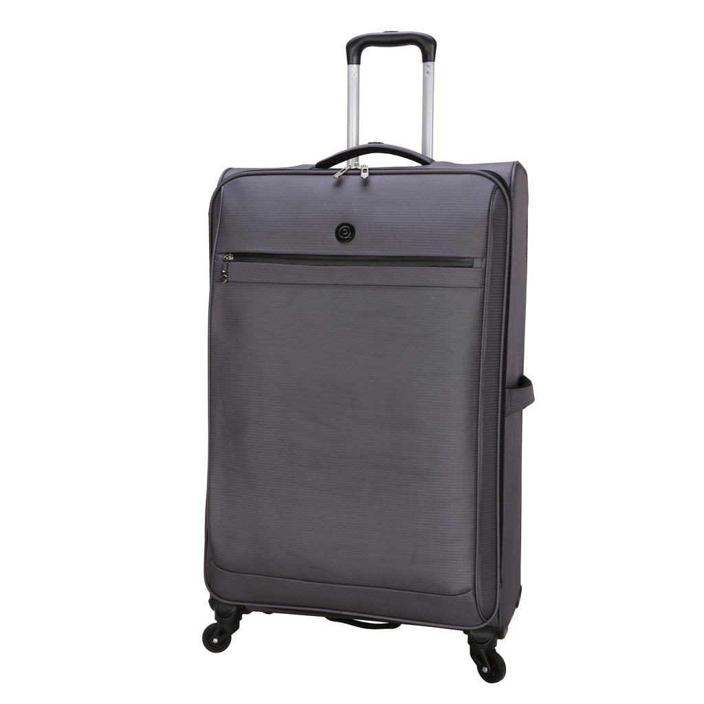 30 Inch Gravity Free Softside Travel Upright Checked Luggage, Grey, Adult - Top Travel