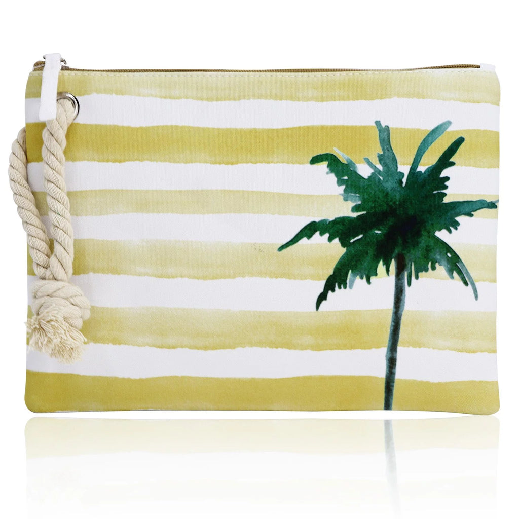 Large Beach Bag, Travel Twine Beach Tote Bags, Canvas Shoulder Tote Handbag-Palm Tree Tote