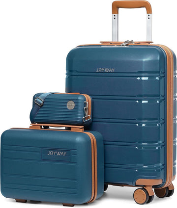 Carry-On Luggage 20" Lightweight Polypropylene Luggage, Hardshell Suitcase with Swivel Wheels - Top Travel