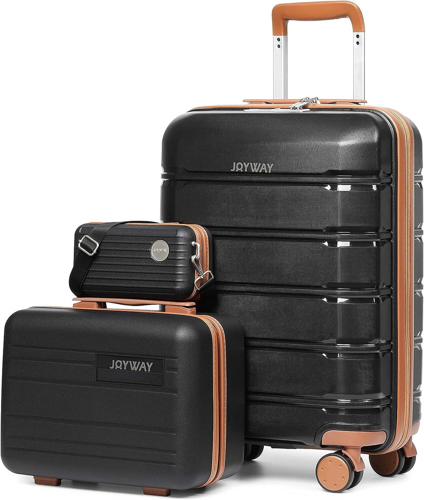 Carry-On Luggage 20" Lightweight Polypropylene Luggage, Hardshell Suitcase with Swivel Wheels - Top Travel