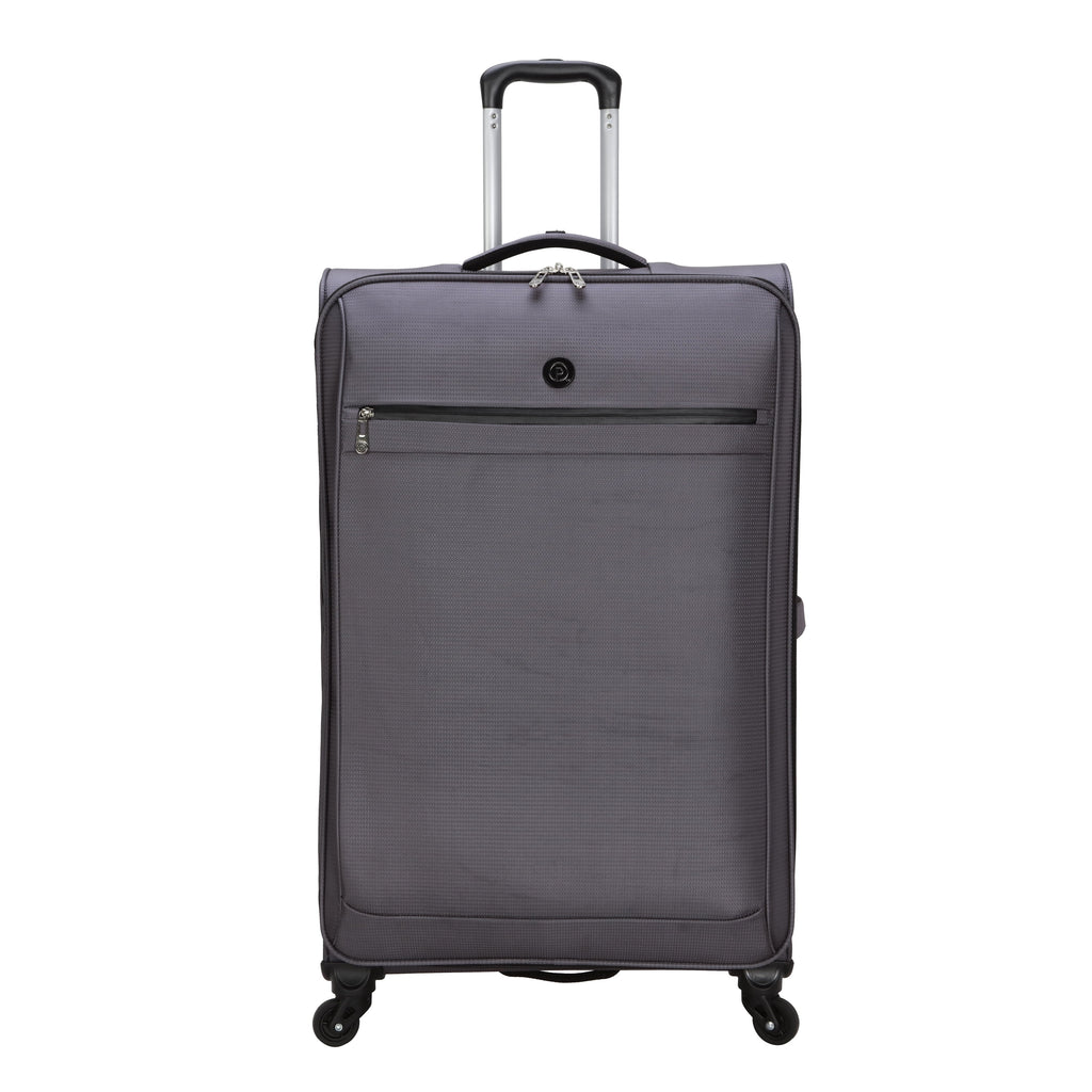 30 Inch Gravity Free Softside Travel Upright Checked Luggage, Grey, Adult - Top Travel