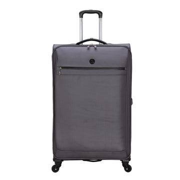 30 Inch Gravity Free Softside Travel Upright Checked Luggage, Grey, Adult - Top Travel