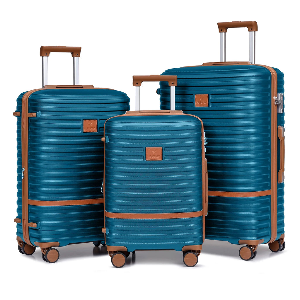 Hardside Luggage Set 5-Piece Set & TSA Lock （Expandable Suitcase 20" & 24"）28-In Checked Luggage