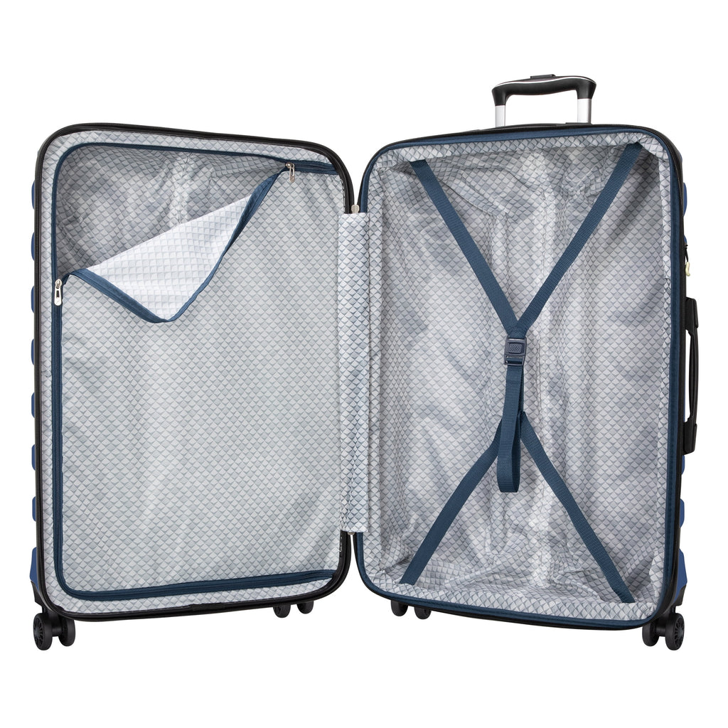 Camano by Hardside 28" Spinner Checked Luggage, Blue - Top Travel