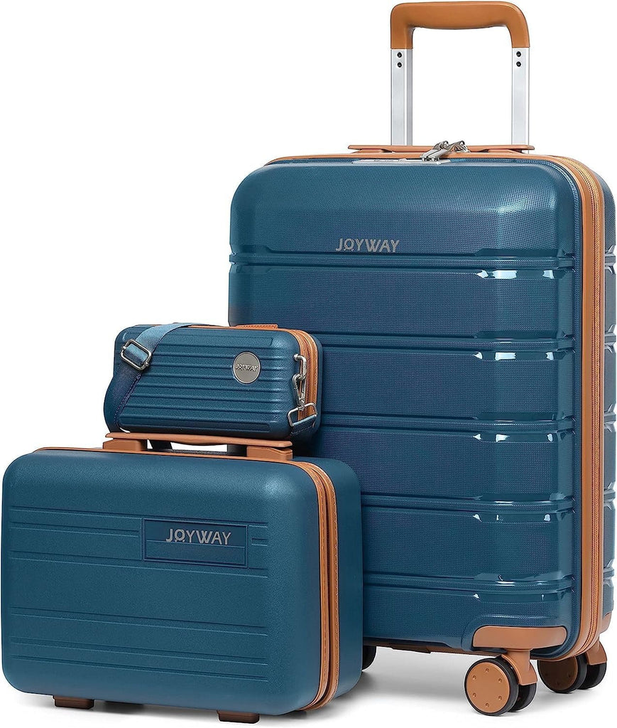 Carry - On Luggage 20" Lightweight Polypropylene Luggage, Hardshell Suitcase with Swivel Wheels - Top Travels