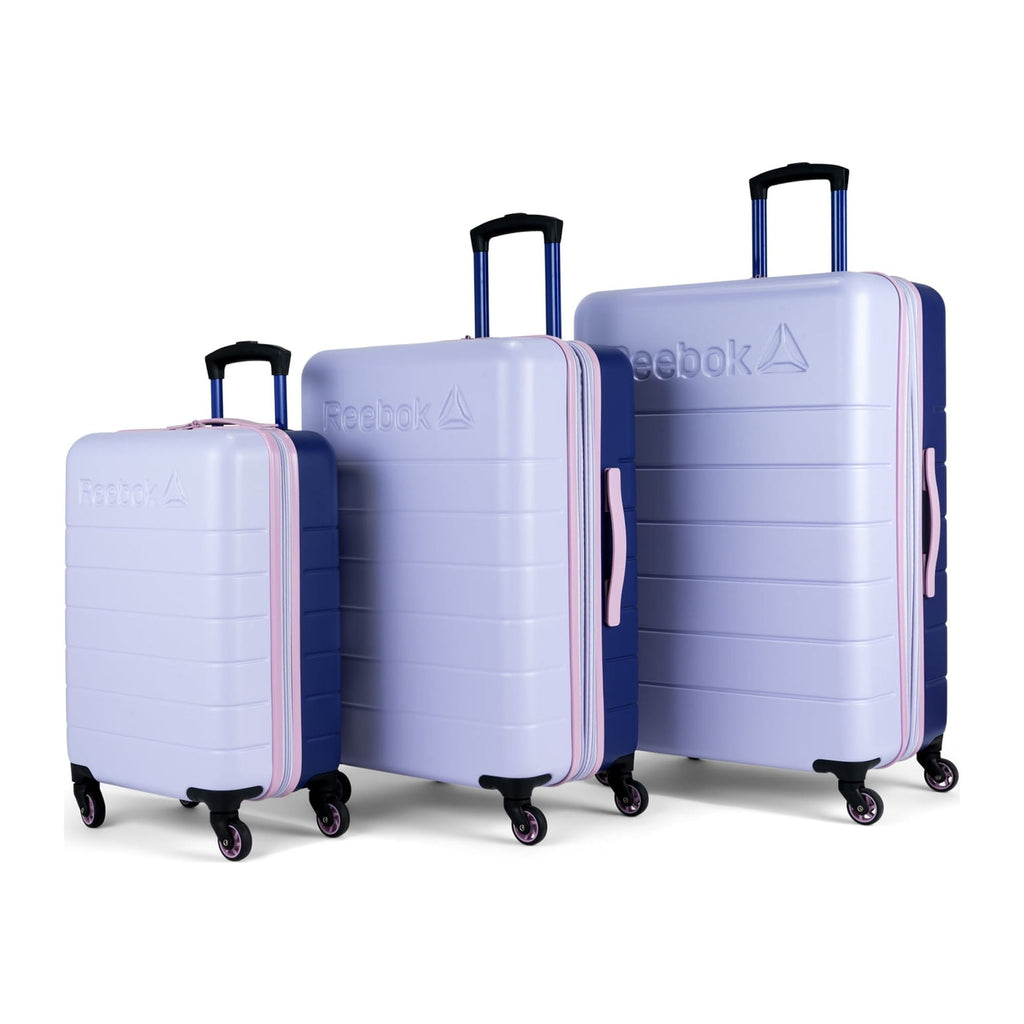 Double Dribble Collection - 3 Piece Hardside Set Luggage Nested - ABS (Carry - On, 24", 28") - Top Travels