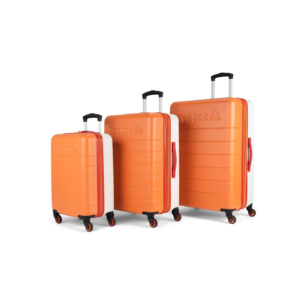 Double Dribble Collection - 3 Piece Hardside Set Luggage Nested - ABS (Carry - On, 24", 28") - Top Travels