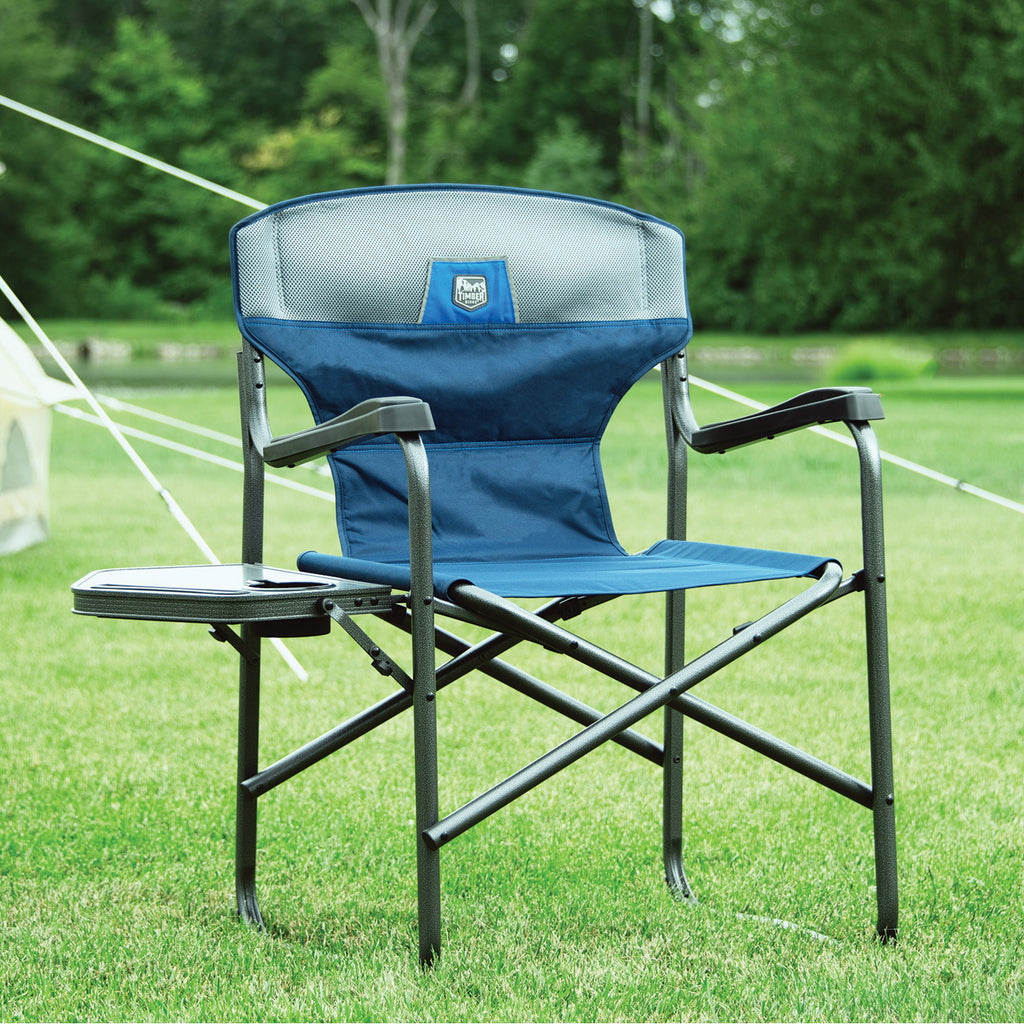 Timber Ridge Folding Director’s Beach & Camping Chair with Phone/Tablet Holder 2-Pack