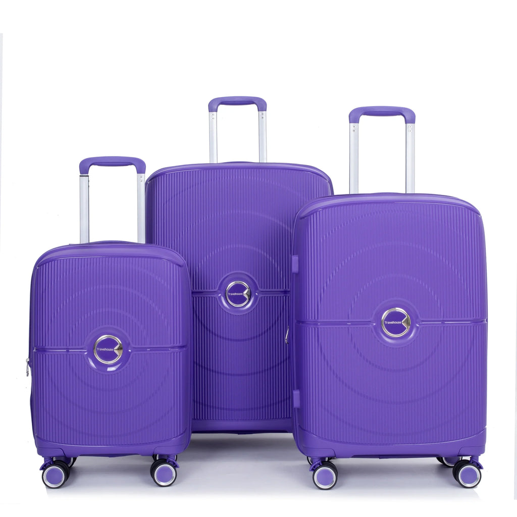 3-Piece Lightweight Hardside Luggage Set - 20", 24", 28" Expandable with TSA Lock & Spinner Wheels