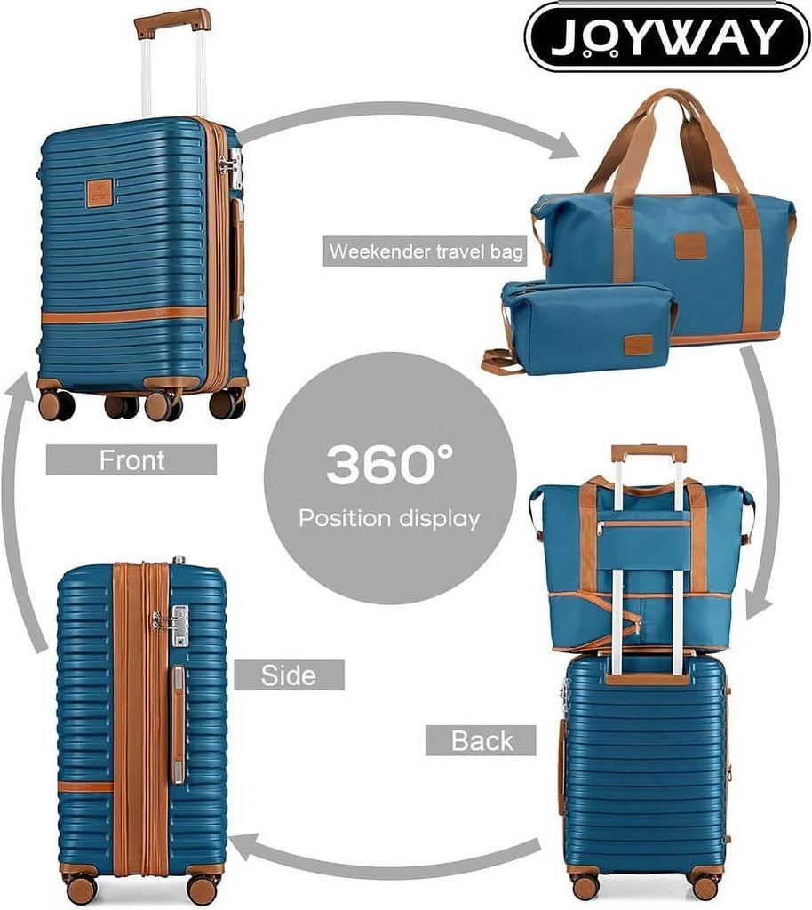 Hardside Luggage Set 5-Piece Set & TSA Lock （Expandable Suitcase 20" & 24"）28-In Checked Luggage