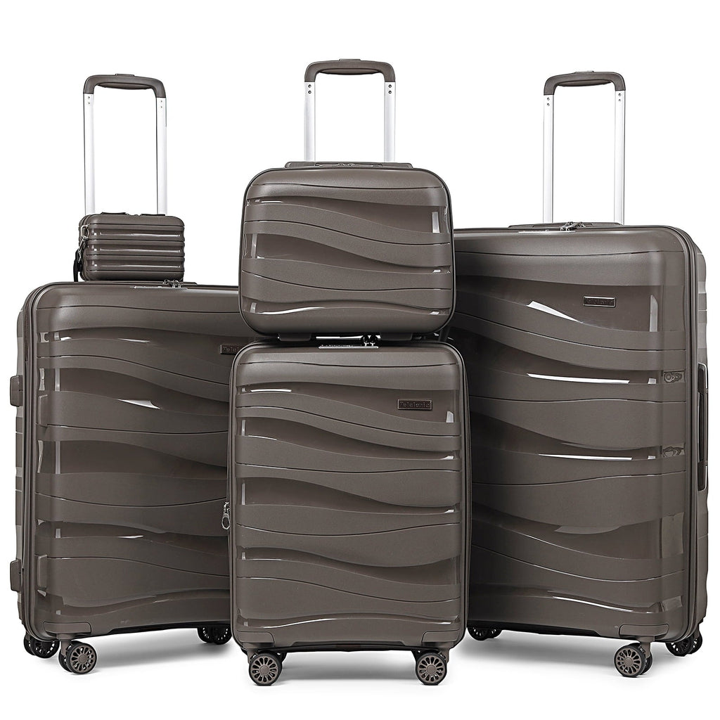 Hardcase Durable Luggage Set with TSA Lock and Cosmetic Case - (Expandable Carry - On Suitcase20")（ 24" 28") - Top Travels