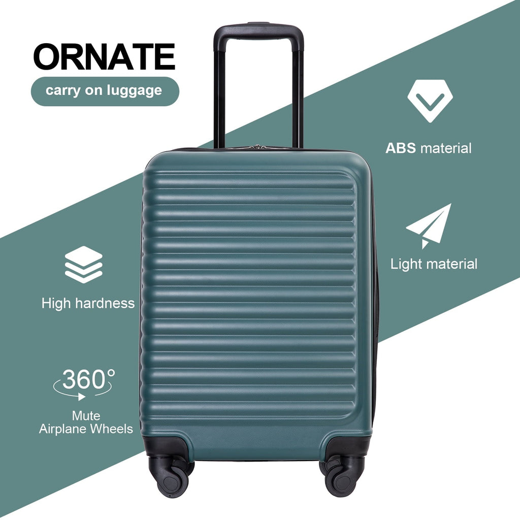 Hardshell Carry on Luggage 20" Lightweight Hardside Suitcase with Silent Spinner Wheels - Top Travels