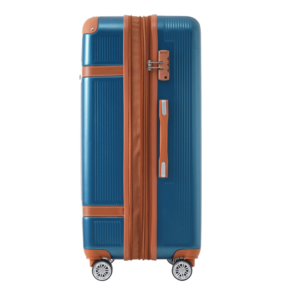 Hardshell Luggage Sets 3 Piece double spinner 8 wheels Suitcase with TSA Lock Lightweight 20''24''28'' - Top Travels