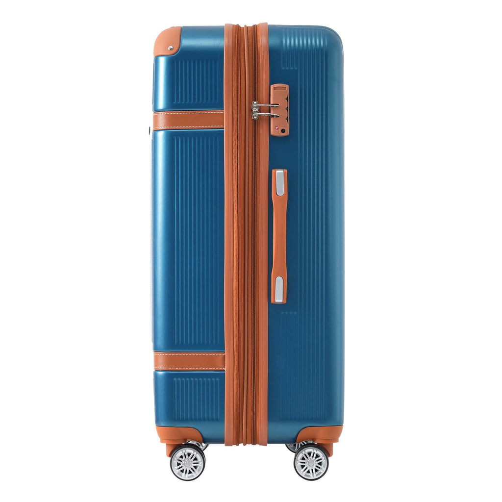 Hardshell Luggage Sets 3 Piece double spinner 8 wheels Suitcase with TSA Lock Lightweight 20''24''28'' - Top Travels