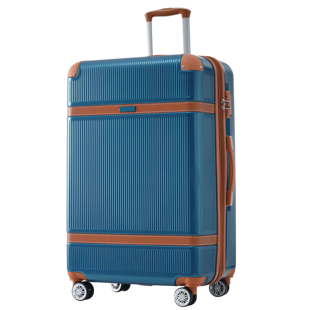 Hardshell Luggage Sets 3 Piece double spinner 8 wheels Suitcase with TSA Lock Lightweight 20''24''28'' - Top Travels