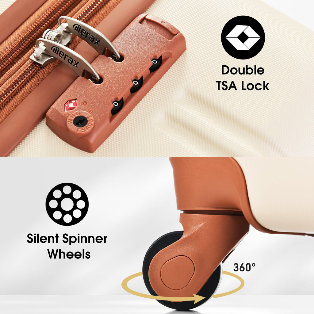 Hardshell Luggage Sets 4 pcs + Bag Spinner Suitcase with TSA Lock Lightweight - 16"+20"+24"+28" Luggages - Top Travels